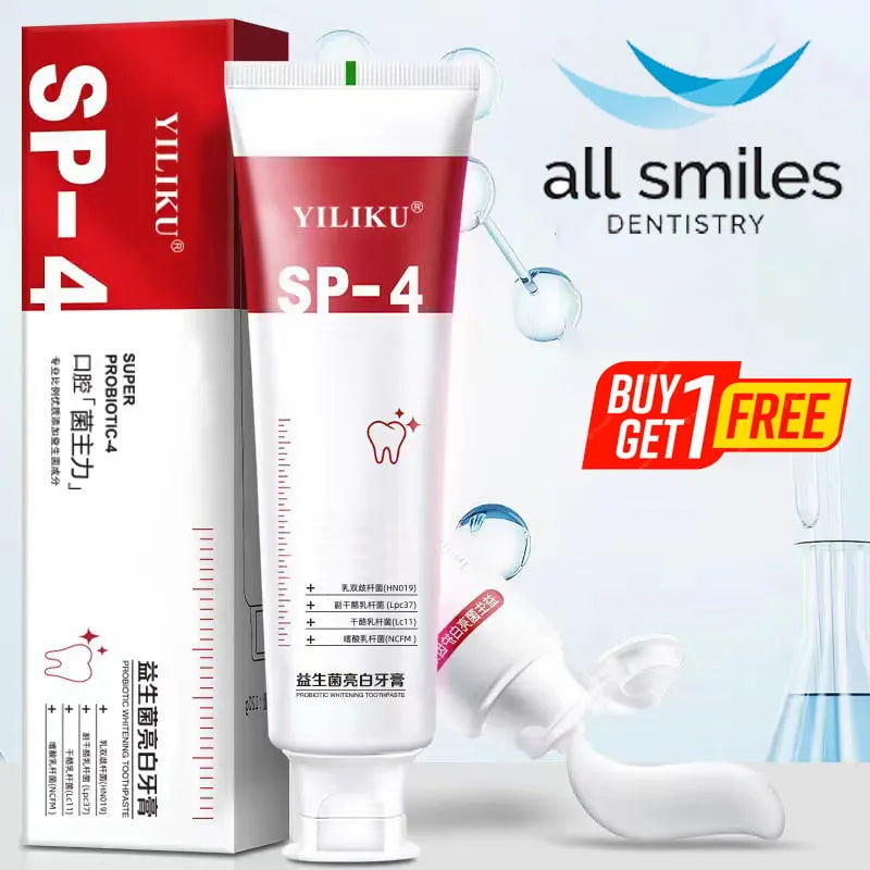 All Smiles - Probiotyczna pasta do zębów do wybielania i usuwania przebarwień
