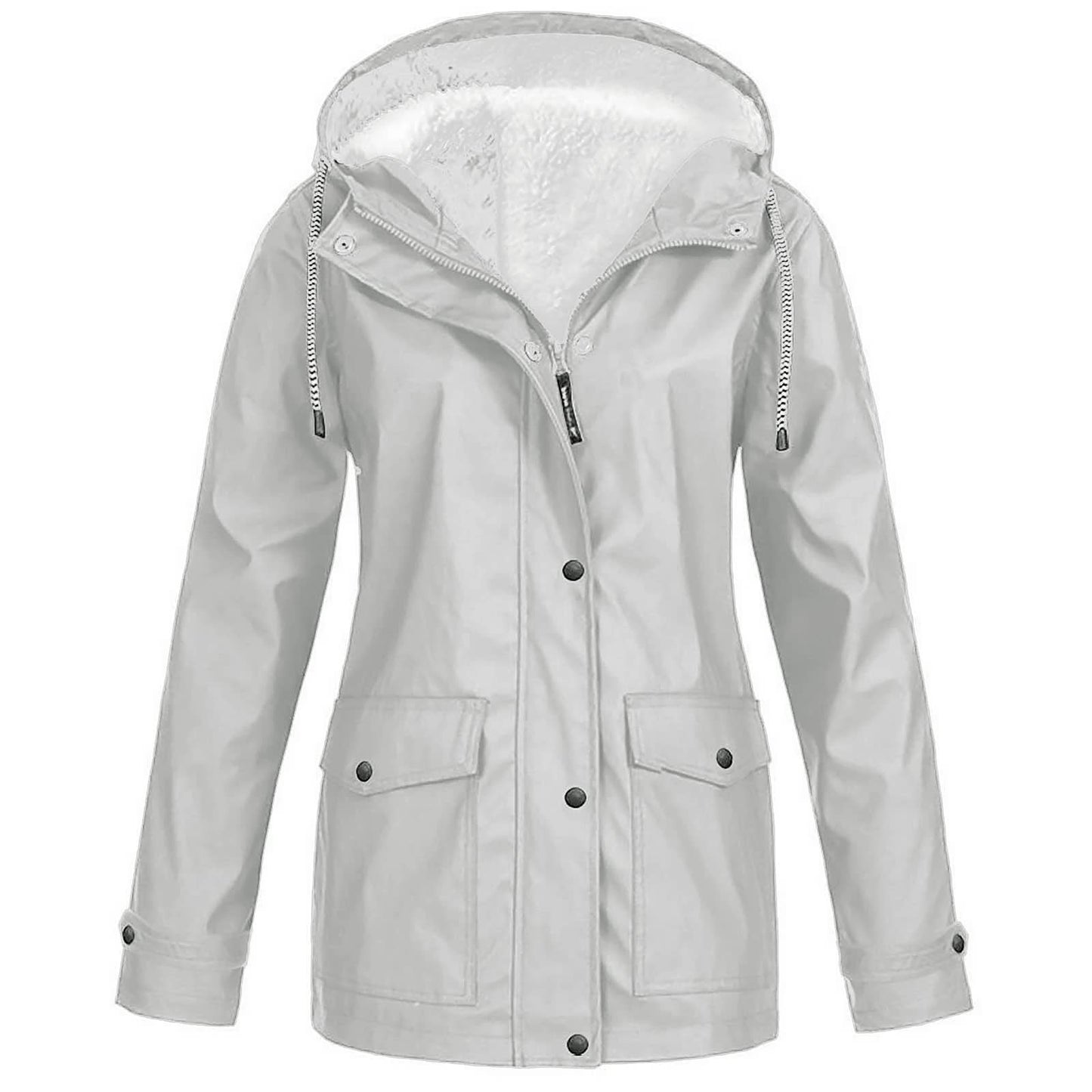 Jachetă de exterior căptușită toamnă/iarnă cu glugă