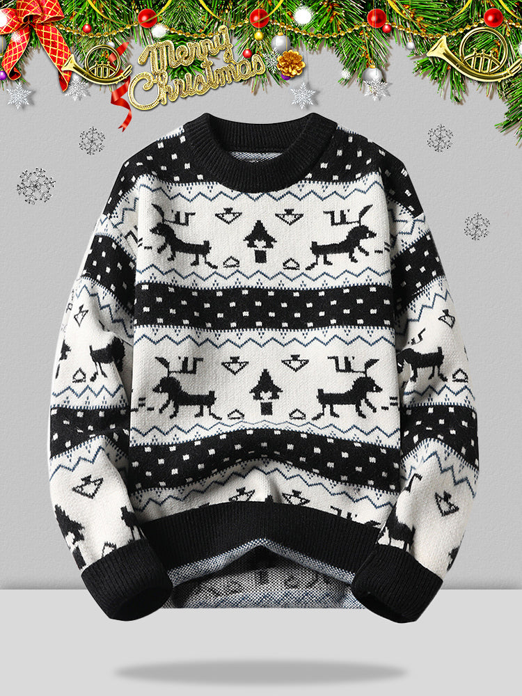 Crăciun modă modă casual tricot pulover tricot